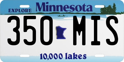 MN license plate 350MIS