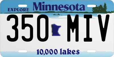 MN license plate 350MIV