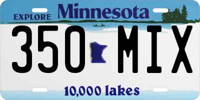 MN license plate 350MIX