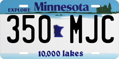 MN license plate 350MJC