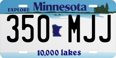 MN license plate 350MJJ