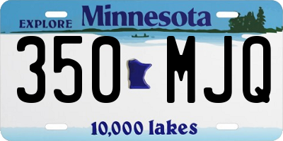 MN license plate 350MJQ