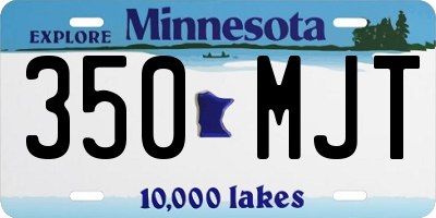 MN license plate 350MJT