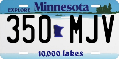 MN license plate 350MJV