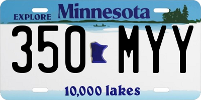 MN license plate 350MYY