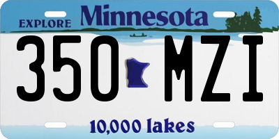 MN license plate 350MZI