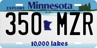 MN license plate 350MZR