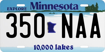 MN license plate 350NAA