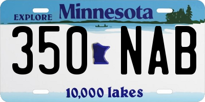 MN license plate 350NAB