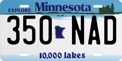 MN license plate 350NAD