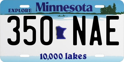 MN license plate 350NAE