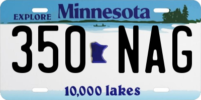 MN license plate 350NAG