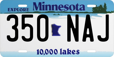 MN license plate 350NAJ