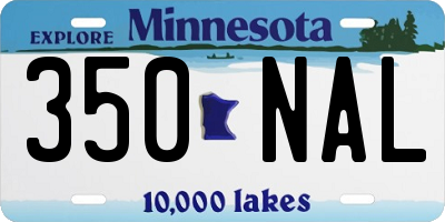 MN license plate 350NAL
