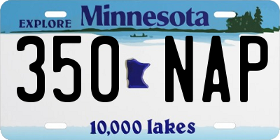 MN license plate 350NAP