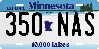 MN license plate 350NAS