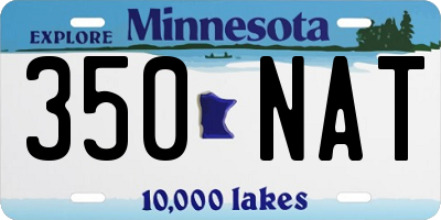 MN license plate 350NAT