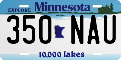 MN license plate 350NAU