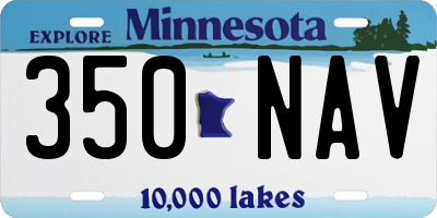 MN license plate 350NAV