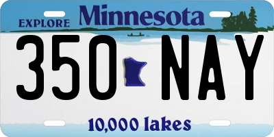 MN license plate 350NAY