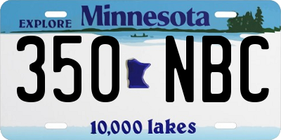 MN license plate 350NBC