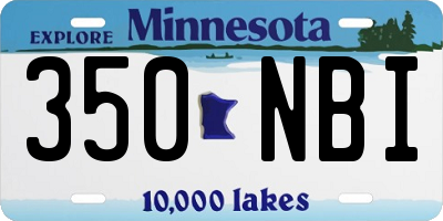 MN license plate 350NBI
