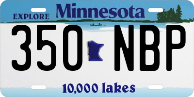 MN license plate 350NBP
