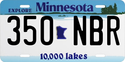 MN license plate 350NBR
