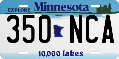MN license plate 350NCA
