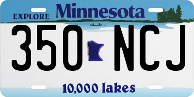 MN license plate 350NCJ