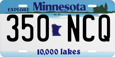 MN license plate 350NCQ