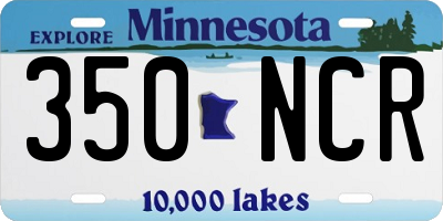 MN license plate 350NCR