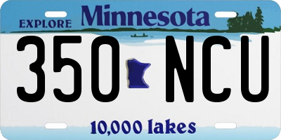 MN license plate 350NCU