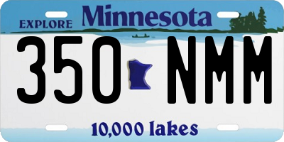MN license plate 350NMM