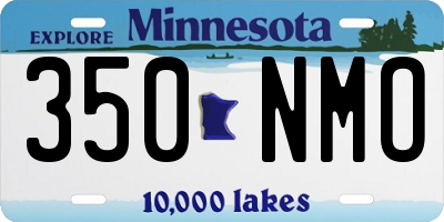 MN license plate 350NMO