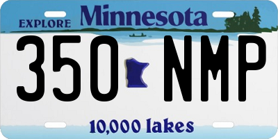 MN license plate 350NMP