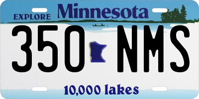 MN license plate 350NMS