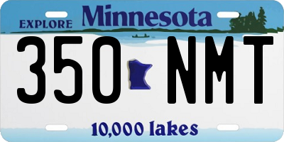 MN license plate 350NMT