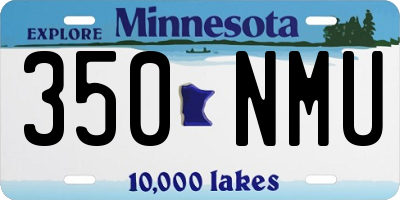 MN license plate 350NMU