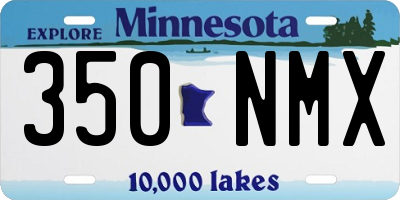 MN license plate 350NMX