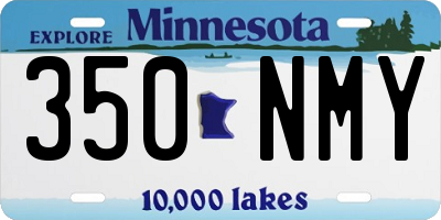 MN license plate 350NMY