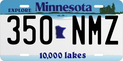 MN license plate 350NMZ