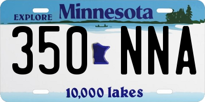 MN license plate 350NNA