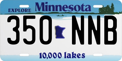 MN license plate 350NNB