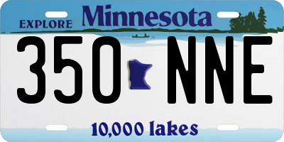 MN license plate 350NNE