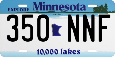 MN license plate 350NNF