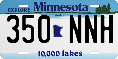 MN license plate 350NNH