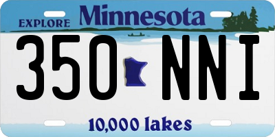 MN license plate 350NNI