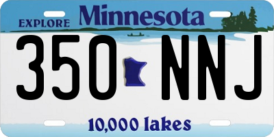 MN license plate 350NNJ
