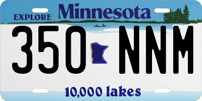 MN license plate 350NNM
